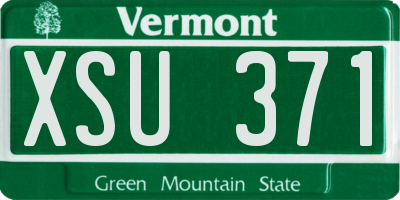 VT license plate XSU371