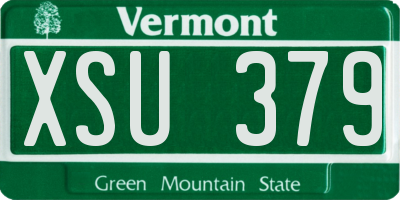 VT license plate XSU379
