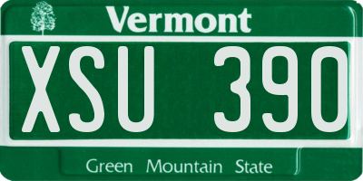 VT license plate XSU390