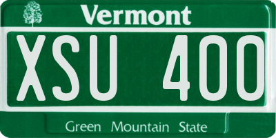 VT license plate XSU400