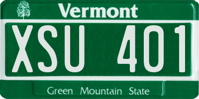 VT license plate XSU401