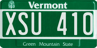 VT license plate XSU410
