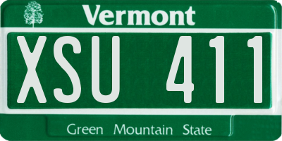 VT license plate XSU411