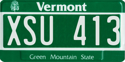 VT license plate XSU413