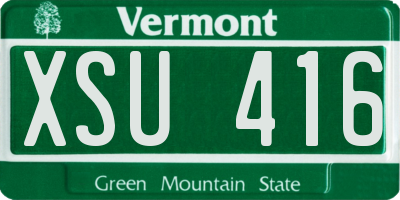 VT license plate XSU416