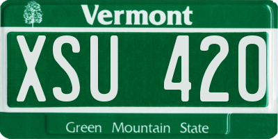VT license plate XSU420