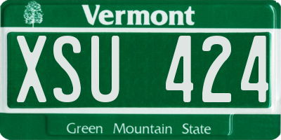 VT license plate XSU424