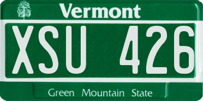 VT license plate XSU426