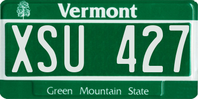 VT license plate XSU427