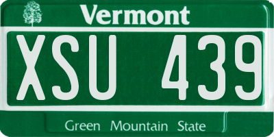 VT license plate XSU439