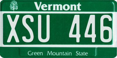 VT license plate XSU446