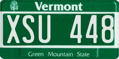 VT license plate XSU448