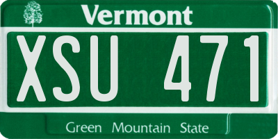 VT license plate XSU471