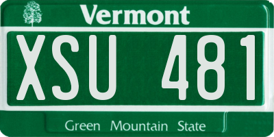 VT license plate XSU481