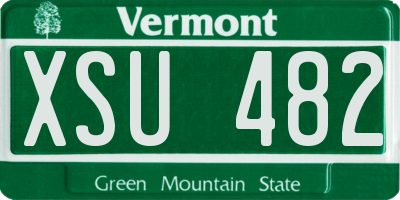 VT license plate XSU482