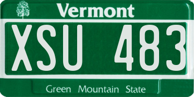 VT license plate XSU483