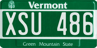 VT license plate XSU486