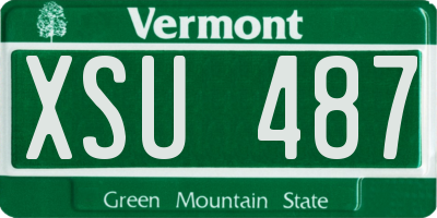 VT license plate XSU487