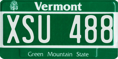 VT license plate XSU488
