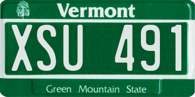 VT license plate XSU491