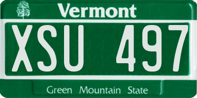 VT license plate XSU497