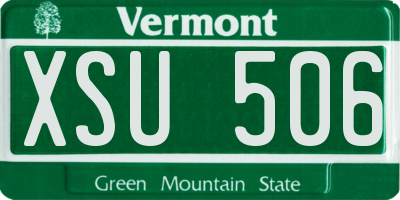 VT license plate XSU506
