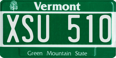 VT license plate XSU510