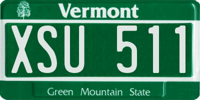 VT license plate XSU511