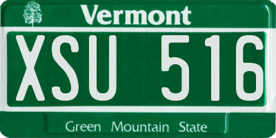 VT license plate XSU516