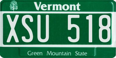 VT license plate XSU518