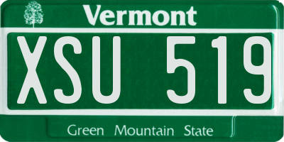 VT license plate XSU519