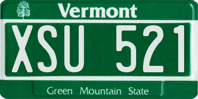 VT license plate XSU521