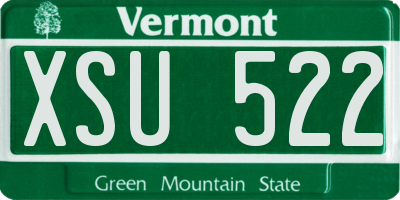 VT license plate XSU522