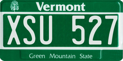 VT license plate XSU527