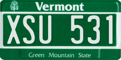VT license plate XSU531