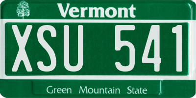 VT license plate XSU541