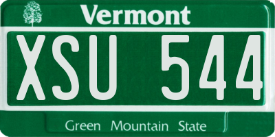 VT license plate XSU544