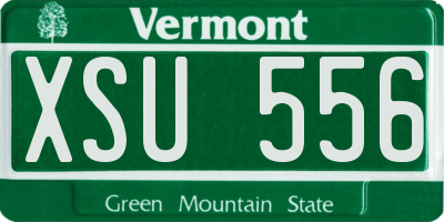 VT license plate XSU556