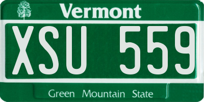 VT license plate XSU559