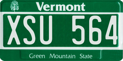 VT license plate XSU564