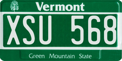 VT license plate XSU568