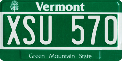 VT license plate XSU570
