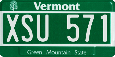 VT license plate XSU571