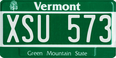 VT license plate XSU573