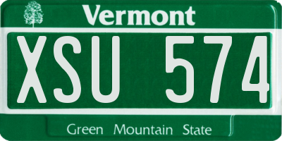 VT license plate XSU574