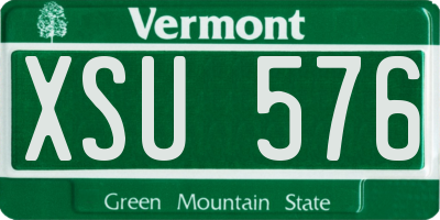 VT license plate XSU576