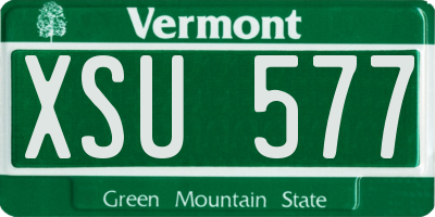 VT license plate XSU577