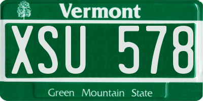 VT license plate XSU578