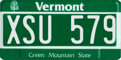 VT license plate XSU579