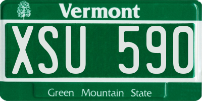 VT license plate XSU590